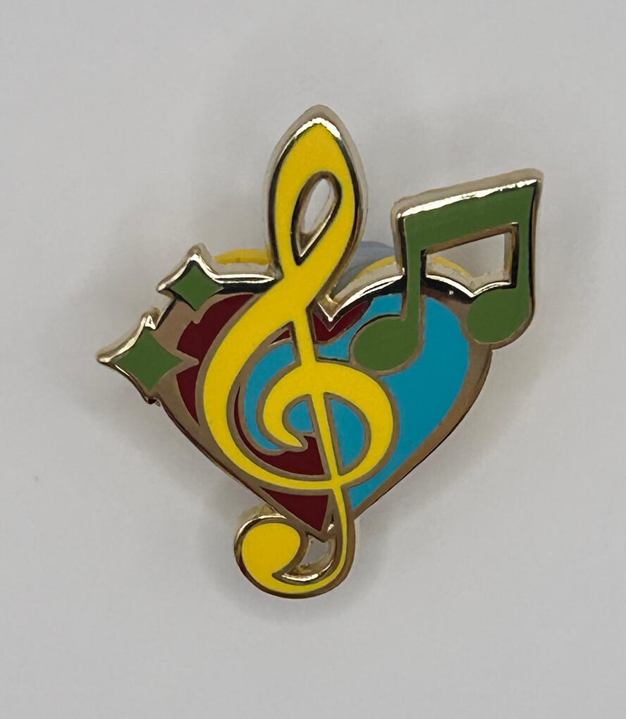 Treble Clef pin for music rewards and achievement